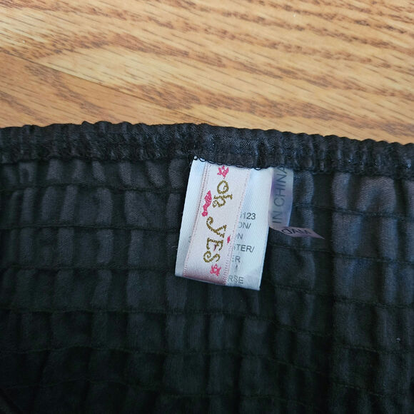 Black Faux Leather Corset Sleeveless Crop Top By Oh Yes Size M - Picture 3 of 7